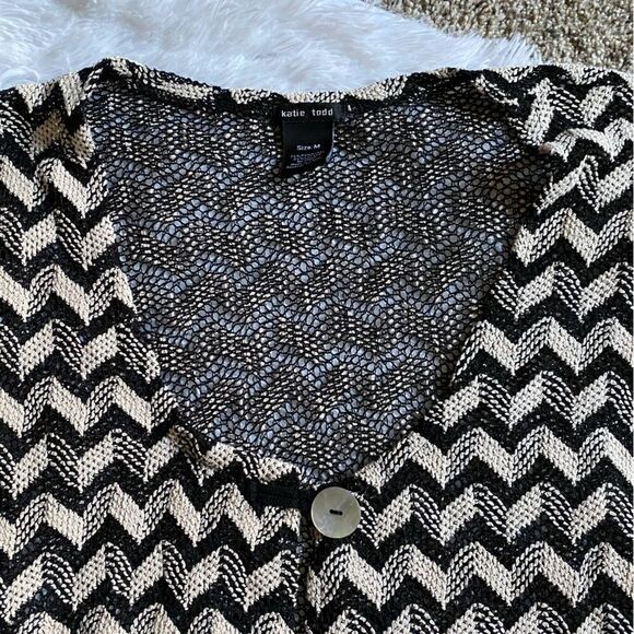 Katie Todd Knit Cardigan Size Medium - Picture 4 of 9
